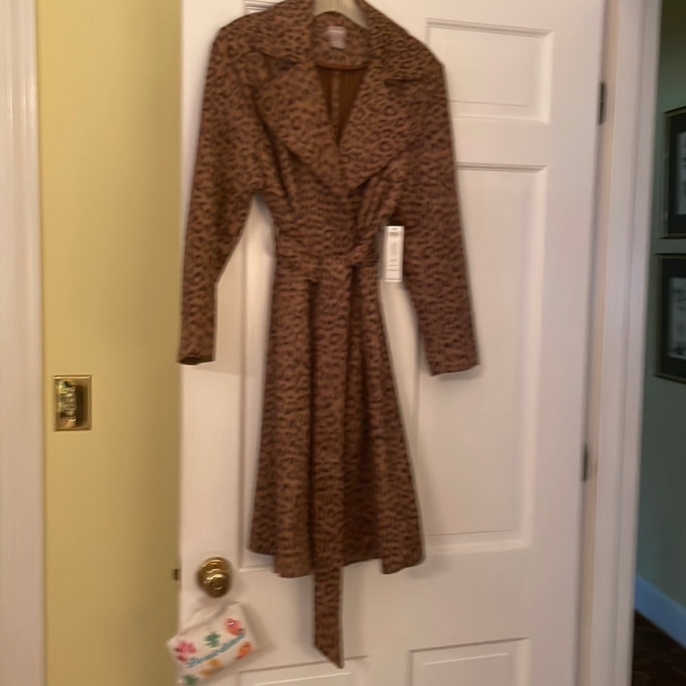 Faux Suede Trench